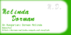 melinda dorman business card